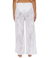 Trina Turk Catamaran Texture Sheer Rib Tie Waist Swim Cover-Up Pants
