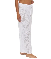 Trina Turk Catamaran Texture Sheer Rib Tie Waist Swim Cover-Up Pants