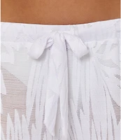 Trina Turk Catamaran Texture Sheer Rib Tie Waist Swim Cover-Up Pants