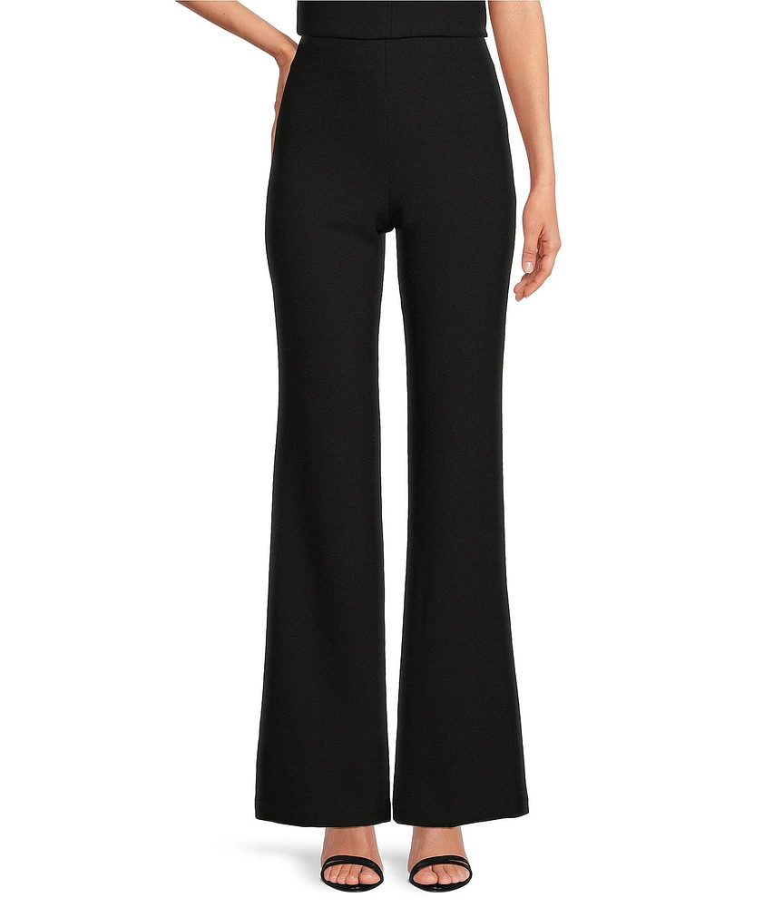 Trina Turk Chimayo High Waisted Side Zip Flared Hem Pants