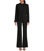 Trina Turk Chimayo High Waisted Side Zip Flared Hem Pants