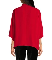 Trina Turk Concourse Double Georgette Surplice Neck Dolman Sleeve Top