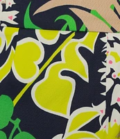 Trina Turk Corbin 2 Tropical Coordinating Bi Stretch Mid Rise Side Pocket Shorts