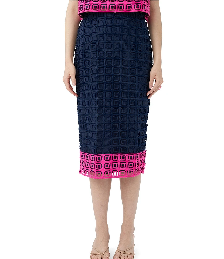 Trina Turk Dita 2 Block Party Lace Pencil Skirt