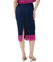 Trina Turk Dita 2 Block Party Lace Pencil Skirt