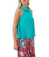 Trina Turk Eze Fold Over Halter Neck Sleeveless Top