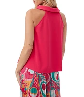 Trina Turk Eze Fold Over Halter Neck Sleeveless Top