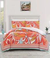 Trina Turk Fall Foliage Printed Duvet Cover Mini Set