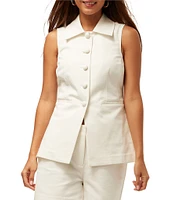 Trina Turk Follow Through Point Collar Sleeveless Top