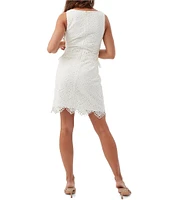 Trina Turk Grenoble Lerins Lace Boat Neck Sleeveless Cutout Dress