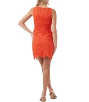 Trina Turk Grenoble Lerins Lace Boat Neck Sleeveless Cutout Dress