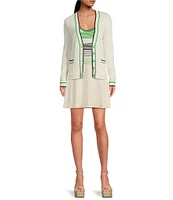 Trina Turk Henin V-Neck Long Sleeve Button Front Cardigan