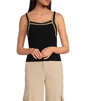 Trina Turk Hiden Cotton Twill Cargo Pocket Wide Leg Pants