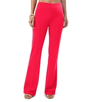 Trina Turk Jacoba Crepe Knit Mid Rise Flare Pants