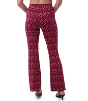 Trina Turk Jacoba Knit Jacquard Torch Abstract Print Slim Pull-On Coordinating Pants