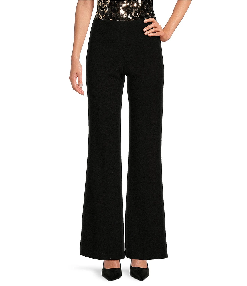 Trina Turk Lancelot Luxe Drape Suiting Flat Front Bootcut Pants