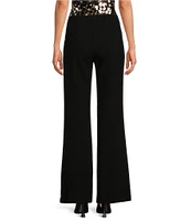 Trina Turk Lancelot Luxe Drape Suiting Flat Front Bootcut Pants