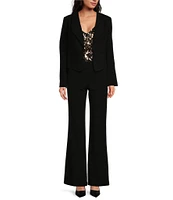 Trina Turk Lancelot Luxe Drape Suiting Flat Front Bootcut Pants