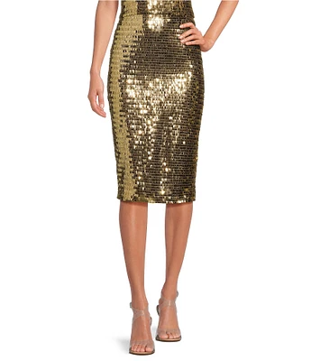 Trina Turk Lyman Sequin Fitted Coordinating Pencil Skirt