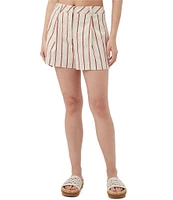 Trina Turk Ocotillo Short Stripe Mid Rise Pleated Shorts