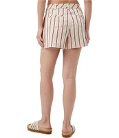 Trina Turk Ocotillo Short Stripe Mid Rise Pleated Shorts