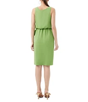 Trina Turk O'Rita Georgette Scoop Neck Sleeveless Tie Waist Wrap Dress