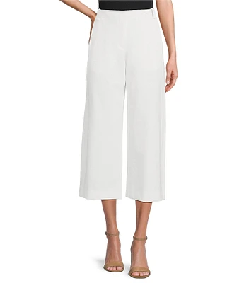 Trina Turk Payton Stretch Pique Wide Leg Cropped Pant