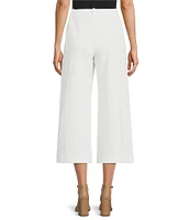 Trina Turk Payton Stretch Pique Wide Leg Cropped Pant