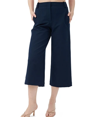 Trina Turk Payton Stretch Pique Wide Leg Cropped Pant