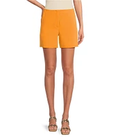 Trina Turk Pommes Double Georgette Flat Front Mid Rise Shorts