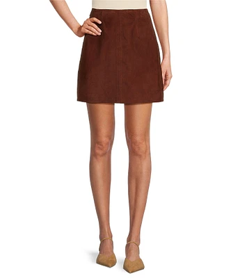 Trina Turk Rico 2 Suede High Waist A-Line Mini Skirt