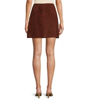 Trina Turk Rico 2 Suede High Waist A-Line Mini Skirt