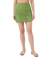 Trina Turk Rico Coordinating Geometric Lace High Rise Border Mini Skirt