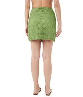 Trina Turk Rico Coordinating Geometric Lace High Rise Border Mini Skirt