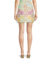 Trina Turk Rico Jacquard Umbrella Print High Rise Coordinating Pencil Skirt