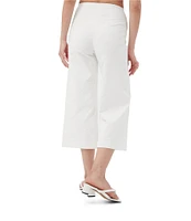 Trina Turk Saltie Stretch Cotton Mid Rise Side Leg Crop Pants