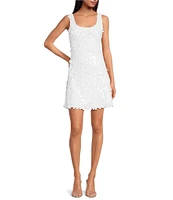 Trina Turk Score Sabatini Sequin Scoop Neck Sleeveless Mini Dress