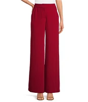 Trina Turk Shashina Double Georgette Flat Front Tie Bow Detail Wide Leg Pant