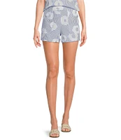 Trina Turk Soothe Cassis Cotton Floral Print Pull-On Coordinating Shorts