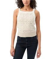 Trina Turk Suez Geometric Knit Square Neck Sleeveless Cami