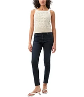 Trina Turk Suez Geometric Knit Square Neck Sleeveless Cami