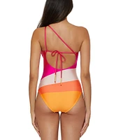 Trina Turk Sunburst One-Shoulder Bandeau One Piece Swimsuit