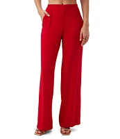 Trina Turk Tavia Double Georgette Flat Front Wide Leg Pant