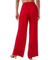 Trina Turk Tavia Double Georgette Flat Front Wide Leg Pant