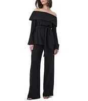 Trina Turk Tavia Double Georgette Flat Front Wide Leg Pant