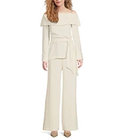 Trina Turk Tavia Double Georgette Wide Leg Pant