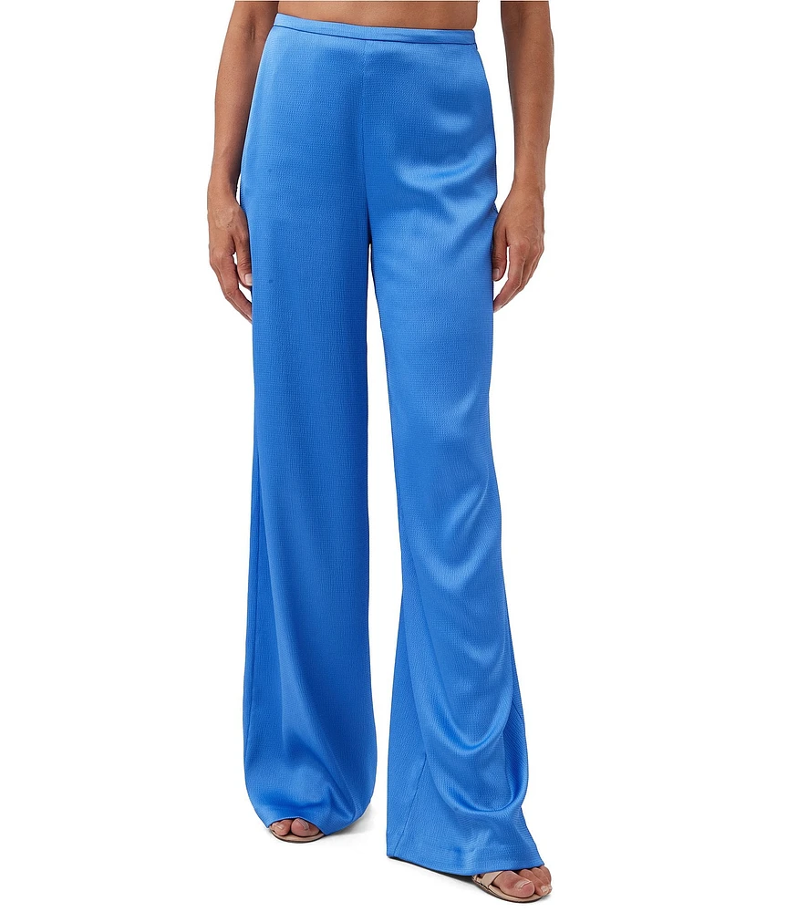 Trina Turk Tavia Satin Mid Rise Side Leg Pants