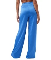 Trina Turk Tavia Satin Mid Rise Side Leg Pants