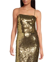 Trina Turk Tiny Bubbles Sequin Open Neck Coordinating Bustier Top