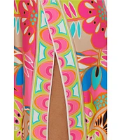 Trina Turk Venus Abstract Border Print Side Slit Swim Cover-Up Pants
